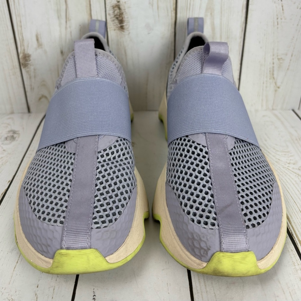 Sorel Kinetic Impact II Strap Sneakers Sea Salt Cyber Yellow NL4959-580 Womens 7
